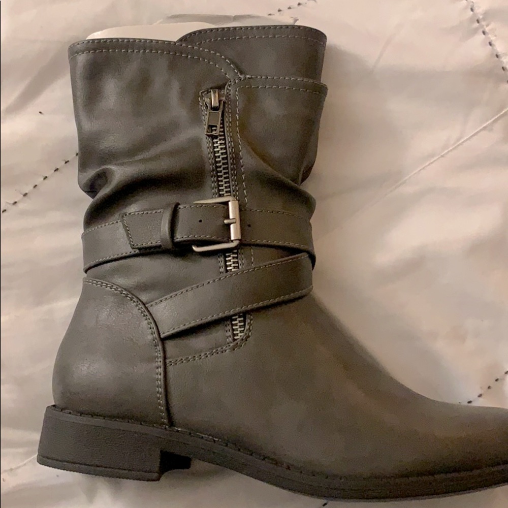 BRAND NEW Gray Booties!! NEVER WORN!